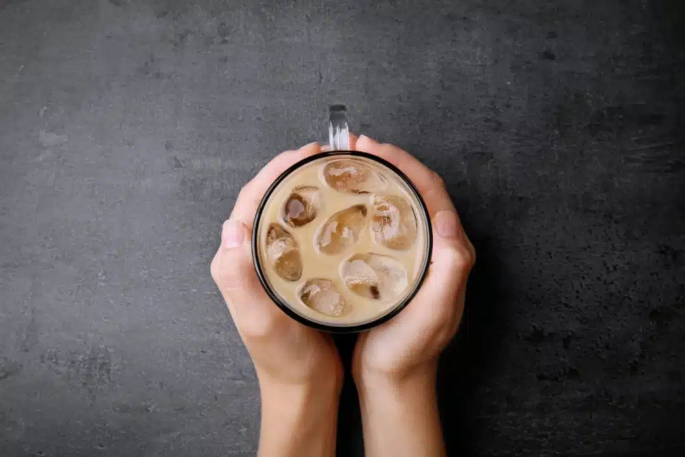 cold cup of iced coffee