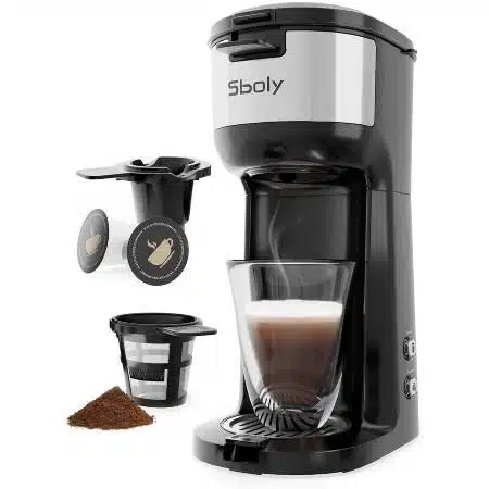 SBOLY SINGLE SERVE COFFEE MAKER BREWER FOR K-CUP POD & GROUND COFFEE