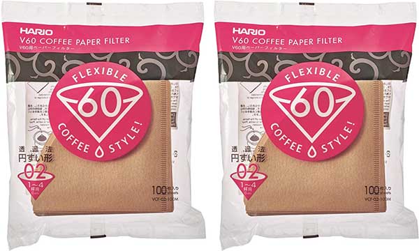  Hario 02 100 Count Coffee Natural Paper Filters