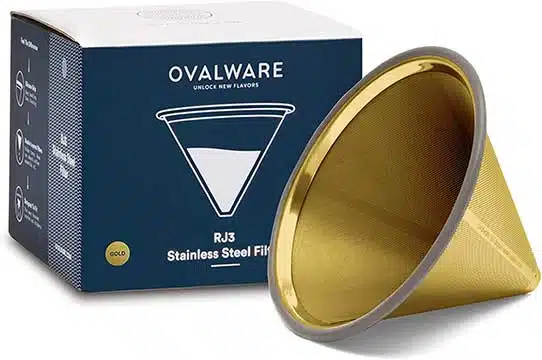  Ovalware Paperless Stainless Steel Pour Over Coffee Filter
