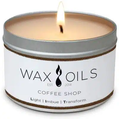 Wax and Oils Soy Wax Aromatherapy Scented Candles (Coffee Shop) 8 Ounces Single