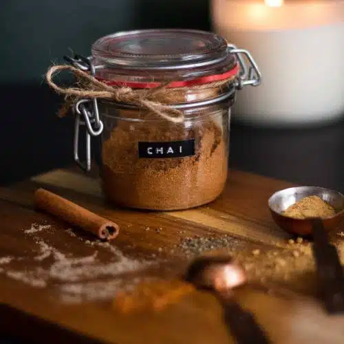 Chai Spices In A Lever Jar