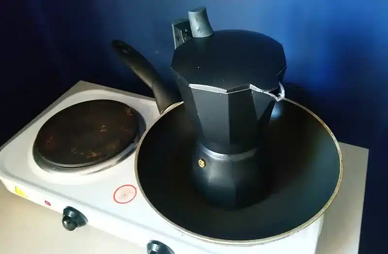 Moka Pot In Frying Pan