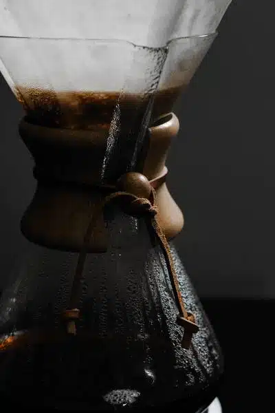 Brewing coffee in a Chemex