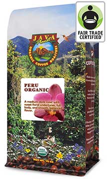 Java Planet’s Organic Coffee’s Peruvian Single Origin Medium Dark Roast