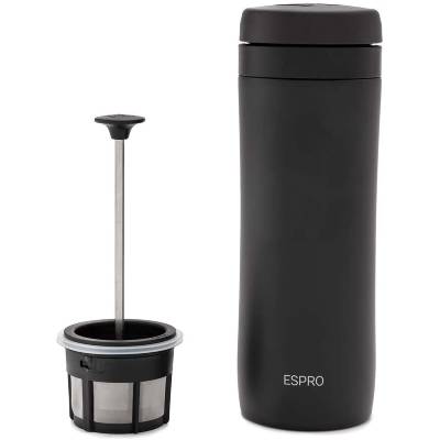 ESPRO P1 Double Walled Stainless Steel Vacuum Insulated Travel Coffee French Press