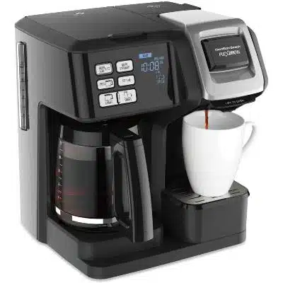 Hamilton Beach FlexBrew Trio Coffee Maker 2-Way Single Serve & Full 12c Pot Compatible with K-Cup Pods or Grounds