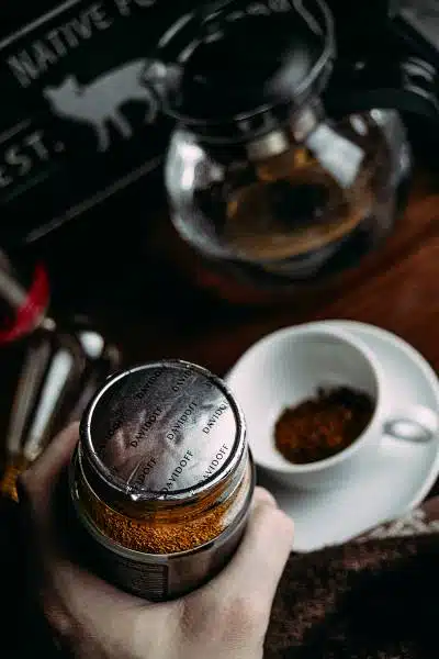 about to open a fresh jar of instant coffee