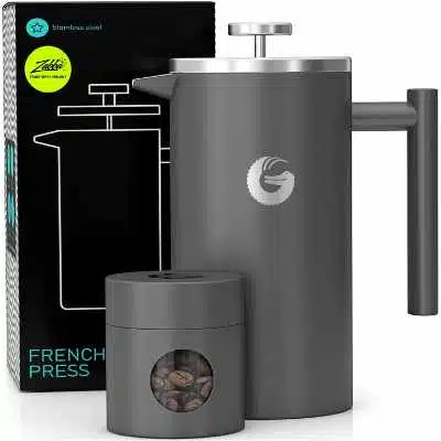 Coffee Gator French Press Coffee Maker- Insulated, Stainless Steel Manual Coffee Maker
