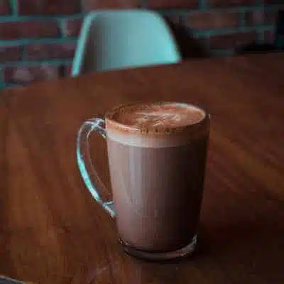 A delicious mocha latte
