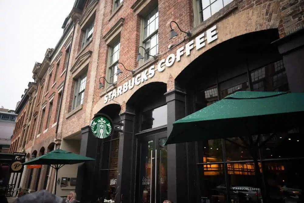 The Storefront of a Starbucks Cafe
