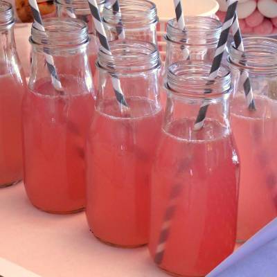 bottles of pink iced tea