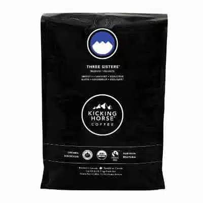 Kicking Horse Coffee Three Sisters Medium Roast Whole Bean 2.2 Pound - Certified Organic Fairtrade Kosher Coffee