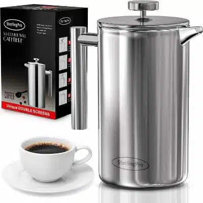 SterlingPro French Press Coffee Maker(1.75L)-Double Walled Large Coffee Press