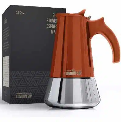 The London Sip Stainless Steel Induction Stovetop Espresso Maker