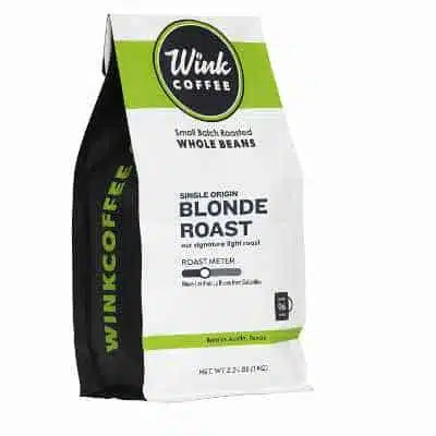 Wink Blonde Roast Whole Bean Coffee Large 2.2 Pound Bag