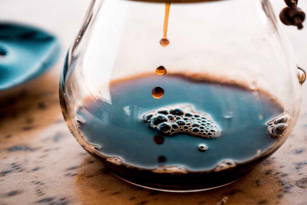 Some coffee dripping in a chemex