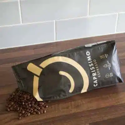 A bag of Caprissimo Blend Coffee Beans