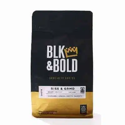 BLK & Bold | Rise & GRND Coffee Blend | Fair Trade Certified | Medium Roast | Ground Coffee