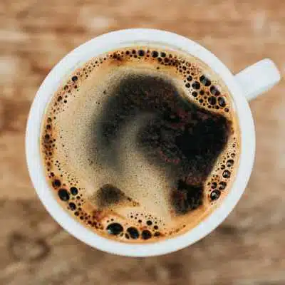 An Americano pictured from above