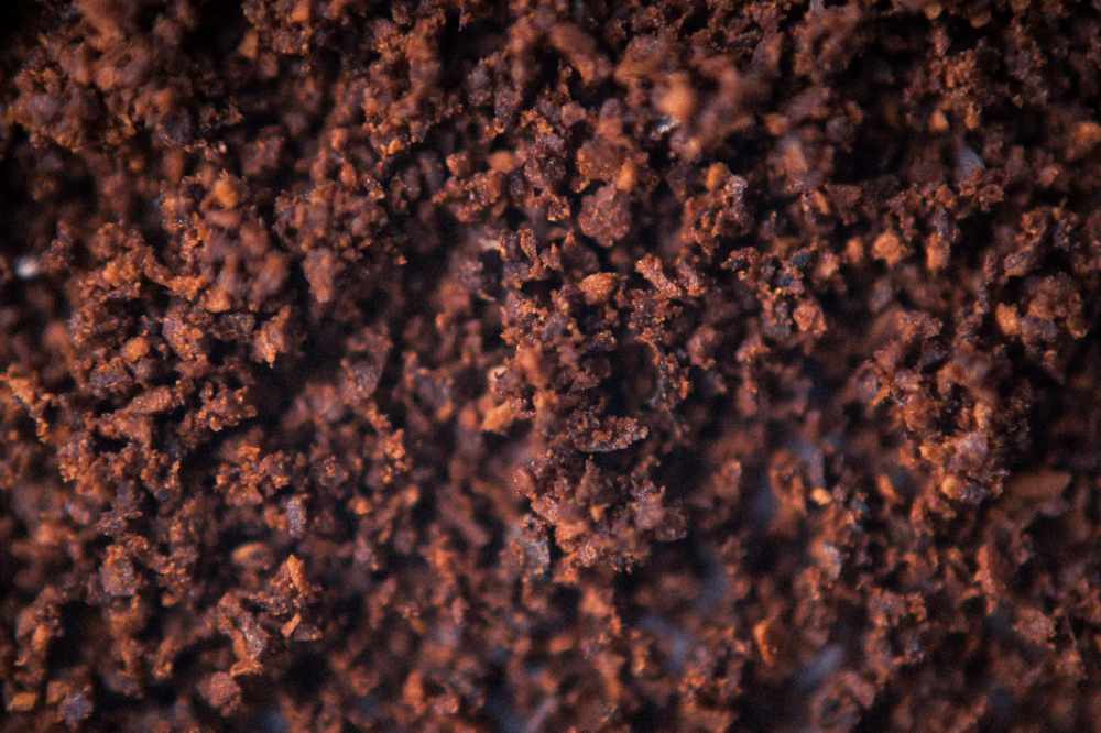 A close up of used coffee grounds
