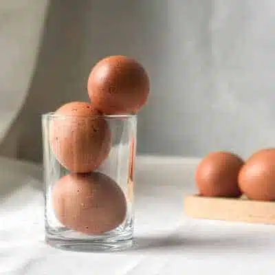 Some eggs in a cup