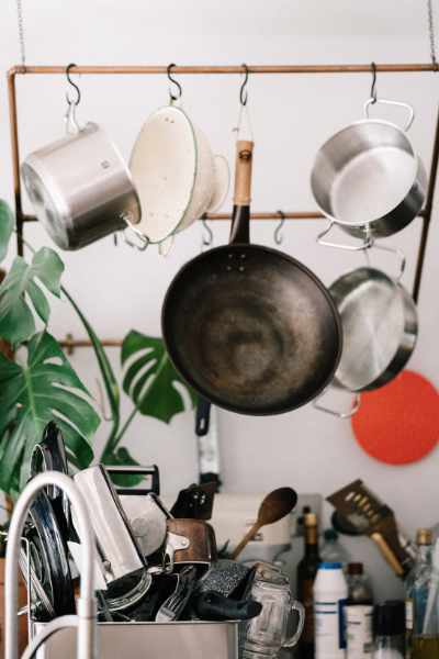 some pots and pans