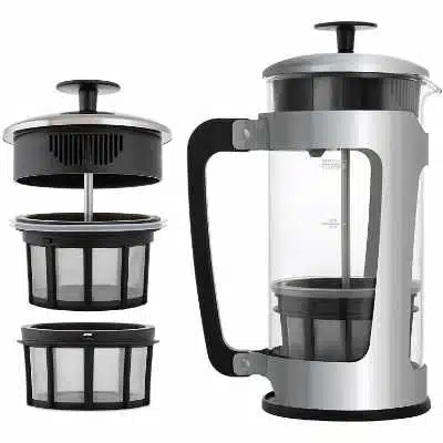 ESPRO P5 French Press - Double Micro-Filtered Coffee and Tea Maker 32 Ounce Polished Stainless Steel