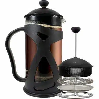 KONA French Press Coffee Press Maker With Reusable Stainless Steel Filter