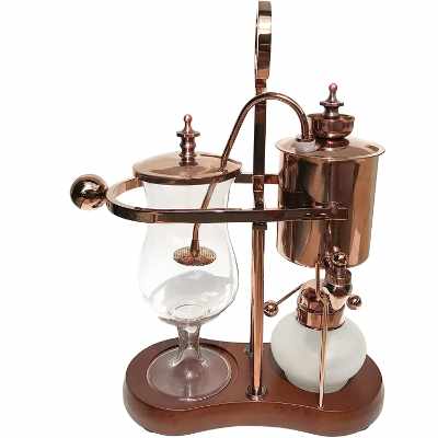 Nispira Vintage Belgian Belgium Luxury Royal Family Balance Syphon Siphon Coffee Maker Copper Color