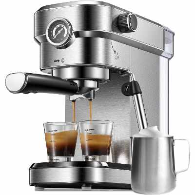 Yabano Espresso Machine 15 Bar Expresso Coffee Machine with Milk Frother Wand for Cappuccino