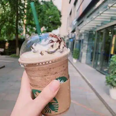 A Starbucks Double Chocolaty Chip Creme Frappuccino
