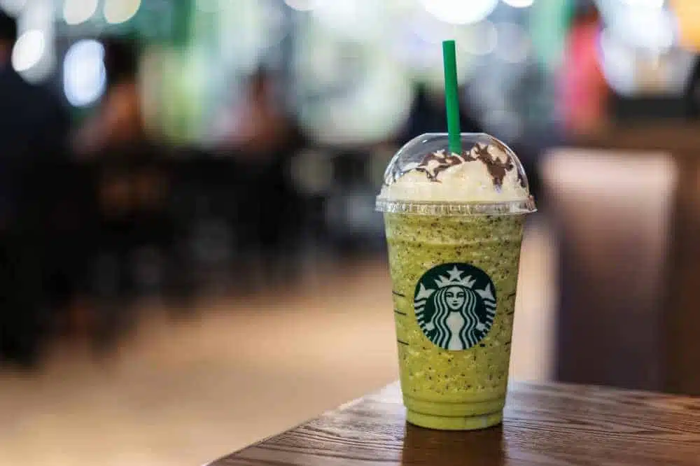 A Starbucks Matcha Green Tea Creme Frappuccino