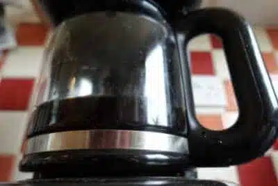 a close up of a drip machine carafe