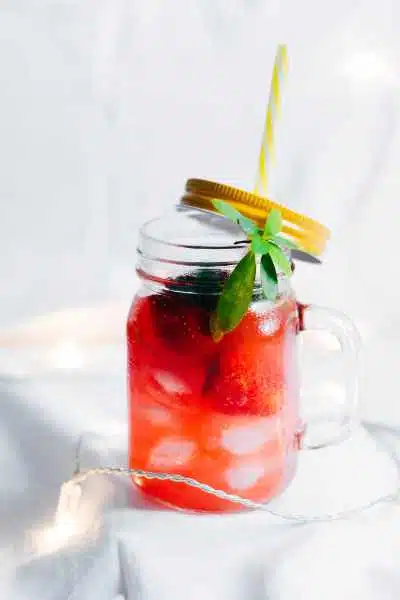 an iced Strawberry Acai drink
