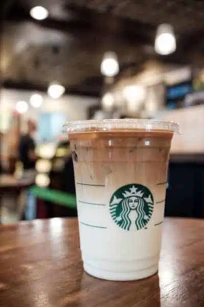 A Starbucks Iced Caffe Latte