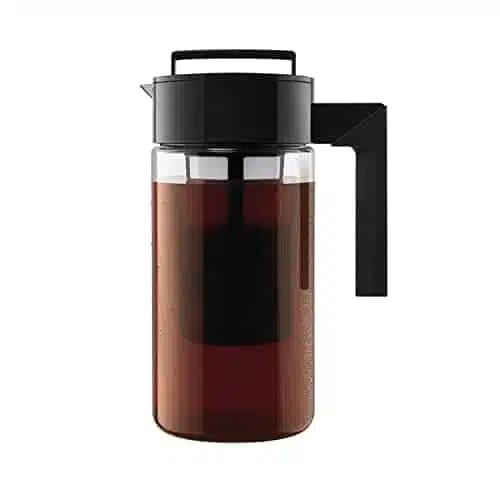 Takeya Cold Brew Coffee Maker with Black Lid Pitcher, 1 qt