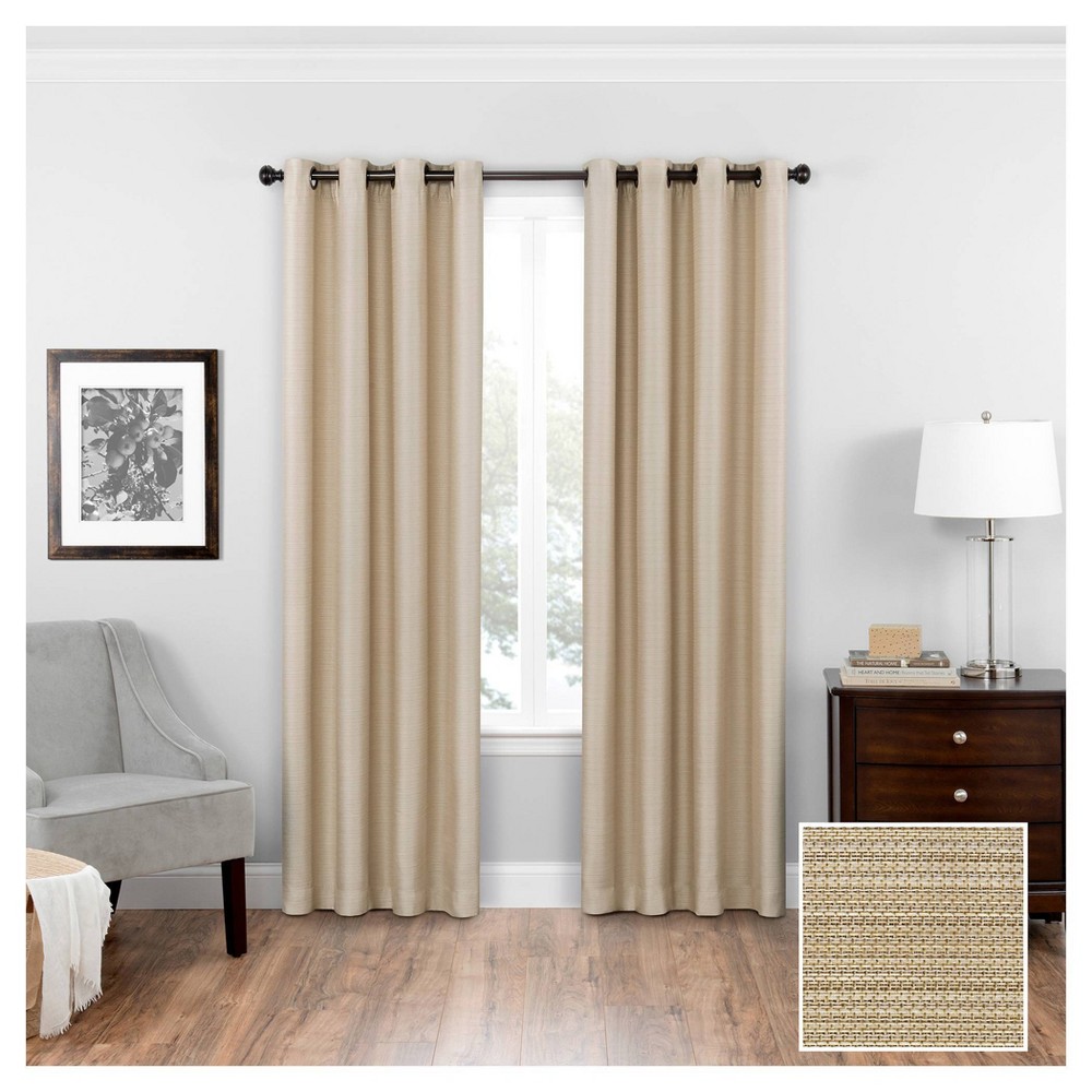 95"x52" Bryson Thermaweave Blackout Curtain Panel Latte - Eclipse