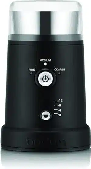 Bodum Bistro Electric Coffee Stainless Steel Blade Grinder with Adjustable Grind Settings, 8 Inches, Black