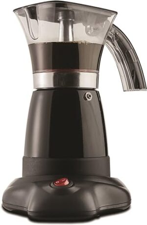 Brentwood Electric Moka Pot Espresso Machine, 6-Cup, Black
