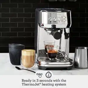 Breville Bambino Plus Espresso Machine,64 Fluid Ounces, Brushed Stainless Steel, BES500BSS