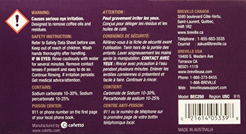 thumbnail image 2 of Espresso Cleaning Tablets For Breville Machines - 8 Descaling Tablets BEC250 2 of 11
