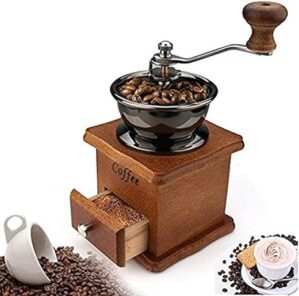 Coffee Mill Grinder – Manual Coffee Grinder with Adjustable Gear Setting and Ceramic Conical Burr,Hand Mill Grinder for Home Use and Travel