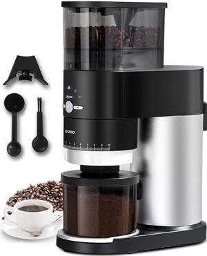 Conical Burr Coffee Grinder, ENZOO Electric Coffee Bean Grinder with Detachable Design for Easy Cleaning, 40 Precise Grind Setting for Espresso, Drip Coffee, French Press and…