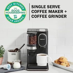 Cuisinart Single Serve Coffee Maker + Coffee Grinder, 48-Ounce Removable Reservoir, Black, DGB-2