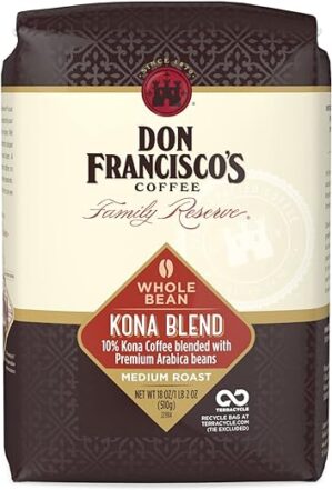 Don Francisco’s Kona Blend Whole Bean Coffee (18 oz Bag)