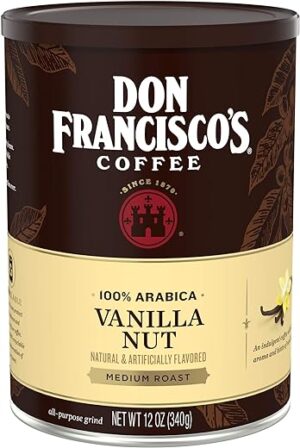 Don Francisco’s Vanilla Nut Flavored Ground Coffee, 12 oz Can