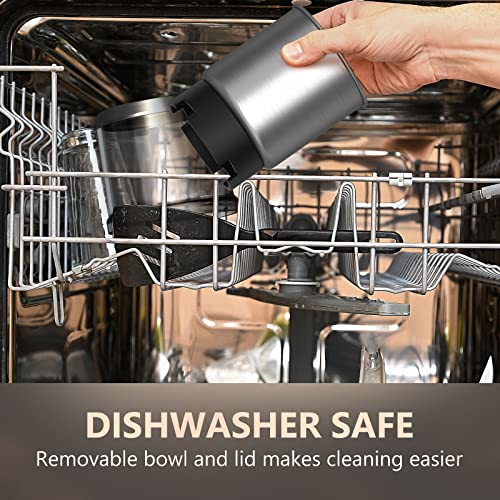 Electric Coffee Grinder with 1 Removable Cup, Adjustable Coffee Bean Grinder for Beans, Spice, Herb, Nut, Flax Seed, 300W Powerful Electric Spice Grinder with Non-Slip Feet,... - Image 2