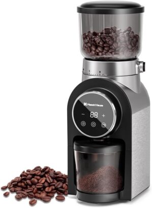 Electric Conical Burr Coffee Grinder, Maestri House 2-in-1 Adjustable Burr Mill with 30 Precise Grind Settings, Stainless Steel Coffee Grinder Electric for Espresso/Pour…