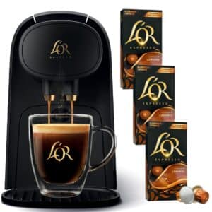 L’OR Barista System Coffee and Espresso Machine with 30 Caramel Espresso Pods